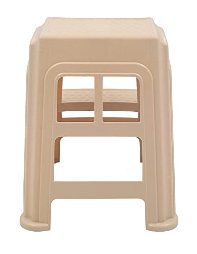Image of SKYGLAMOUR Supreme Plastic Multi-Purpose 2 Step Stool for Home | Office&Kitchen Use with Weight Bearing Capacity of 150 Kg | 2 Step Stool for Kitchen |Color: Beige; Qnt: 01 Pcs.