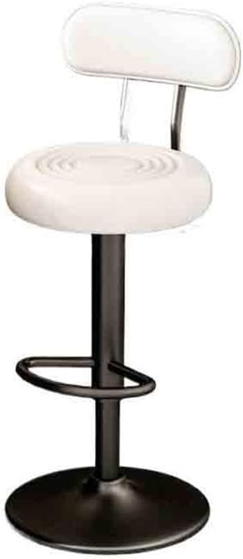 Tabouret de bar pivotant blanc idéal pour îlot central de cuisine moderne XJBTBA