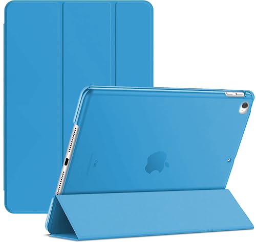 For Apple iPad 9.7 2018 6 Gen A1954 A1893 Smart case Magnetic Stand cover with Wake/Sleep (Turquoise), Aqua