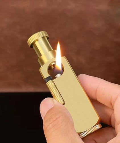 Encendedor retro de metal de latón y cobre miniatura 5