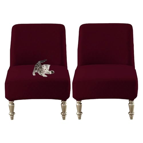 Housse de chaise extensible d'appoint bordeaux haute qualité