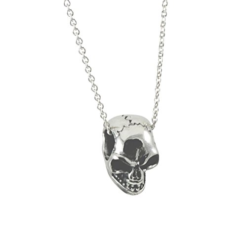 apop nyc Sterling Silver Mini Skull Pendant Necklace 16 inch [Jewelry]