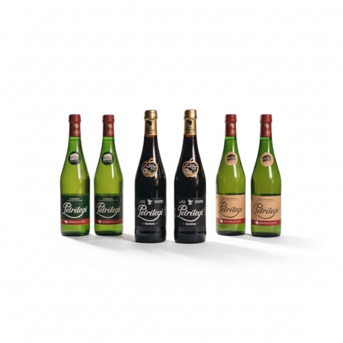 Pack Degustación Sidras Petritegi Euskal Sagardoa – Tradicional, Ecológica y Premium, Sabor Artesanal 100% Manzanas del País Vasco (Pack 6)