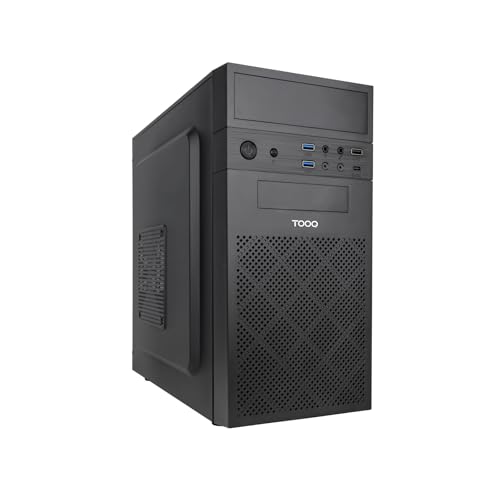 TOOQ TQC-4701U3C-B - Boîtier minitour Micro-ATX/Mini-ITX, 2xUSB 3.0, 1xUSB 2.0, Audio HD, Lecteur de Carte Avant, Noir