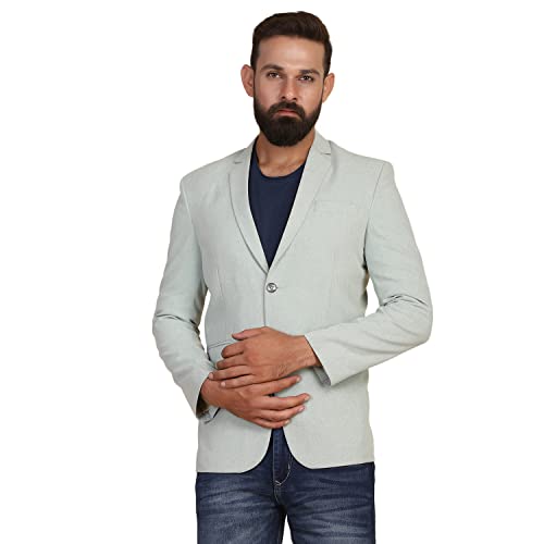 Image of TAHVO Grey Notched Lapel Blazer with Hanky