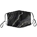 WUXEKZO Adults Boys Girls Warm Protective Masks Fashion Scarf Anti Dust Windproof Mouth Cover, Gold Black Marble Texture Art Mouth Decoration for Sports Travel Hiking