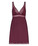 HUNKEMÖLLER Slipdress Jersey Grafic Lace - Windsor Wine - XL