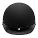 VCAN Cruiser Solid Flat Black Half Face Motorcycle Helmet (X-Small)