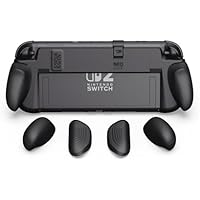 Savage Raven by Skull & Co. NeoGrip for Nintendo Switch 2: An Ergonomic Grip Hard Shell Handheld Case with Replaceable Grips [to fit All Hands Sizes] [No Carrying Case]- Black
