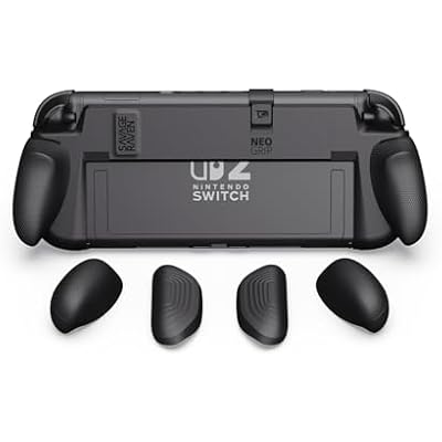 Savage Raven by Skull & Co. NeoGrip for Nintendo Switch 2: An Ergonomic Grip Hard Shell Handheld Case with Replaceable Grips [to fit All Hands Sizes] [No Carrying Case]- Black