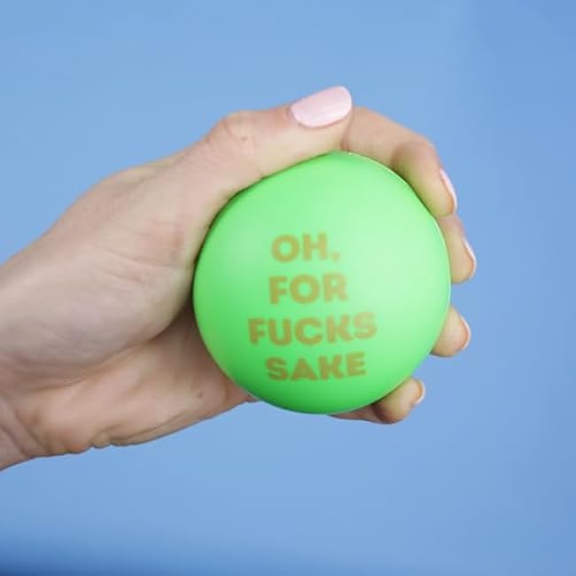 Needzo Funny Adult Stress Ball, Swear Cuss Word Grip Strengthener, Oh, For F*cks Sake, Novelty Gift for Corworkers, 2.48 Inches (Pack of 3)