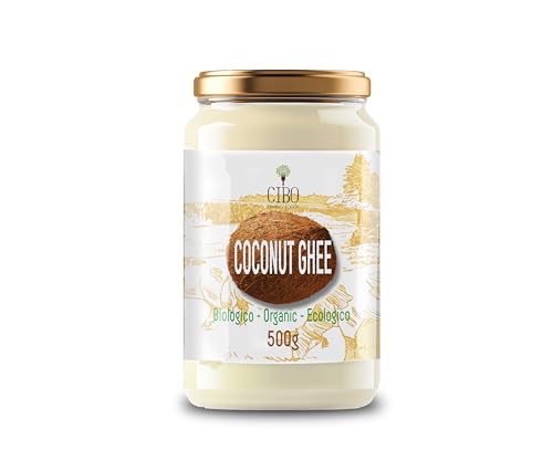 Cibo Bio Coconut Ghee 500g – 50% Italienisches Ghee & 50% Kokosöl – Ideal für Keto, Bulletproof Coffee & Braten – Laktosefrei, Weidemilch, Hoher Rauchpunkt 250°C