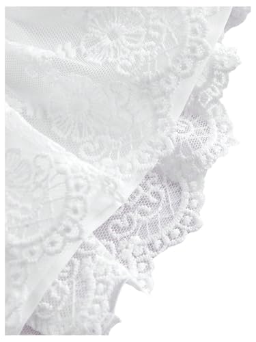 SweatyRocks Women's Y2k Lace A-Line Skirts Summer Elastic High Waisted Mini Skirts3