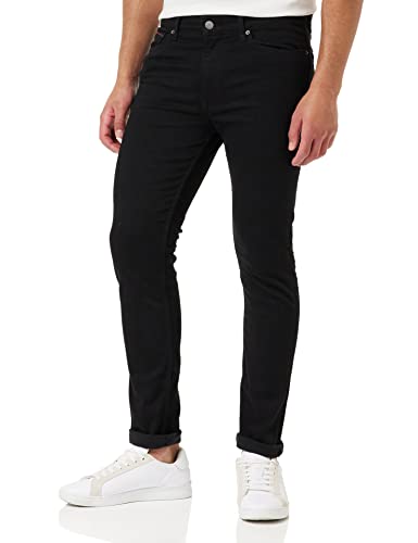 Tommy Jeans Jeans Uomo Simon Skinny Elasticizzati, Nero (New Black Stretch), 36W / 34L