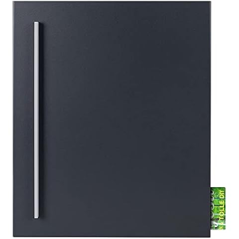 MOCAVI Box 110R Modern Letterbox with newspaper holder, anthracite grey (ral 7016), wall-mounted, large Cover