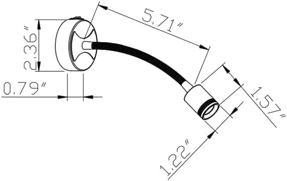 Miniatura 2 de Luces de lectura para autocaravana, DC12-24V LED lámpara de noche con puerto USB, interruptor táctil, luz flexible de cuello de cisne para barco,