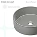 Lisse 14.5” Round Concrete Vessel Bathroom Sink in Dark Grey