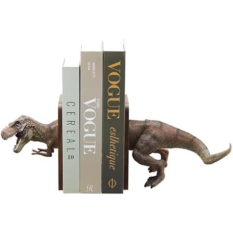 Handmade Resin Dinosaur Bookends for Kids Cover