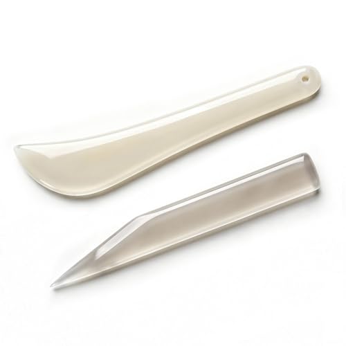 Natural Agate Knife Burnisher Jewelry Hand Polishing Tool White 4.3 inch Gold and Silver Agate Burnishing Tools Hand Jewelry