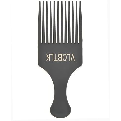 VLOBTLK Hair Pick for Women & Men, Plastic Hair Comb Smooth Sturdy Wide Tooth Hairdressing Styling Tool for Curly, Thick, Medium to Long Hair Cover