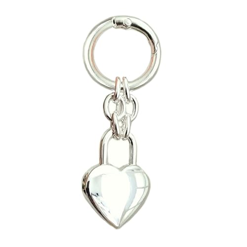 Mirror Polished Heart Shaped Padlock Charm for Purse/Handbag/Keychain