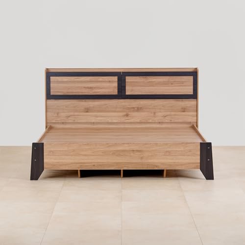 Image of Home Centre Helios Amberly King Bed |Engineered Wood King Bed| (Brown) |1 Year Warranty