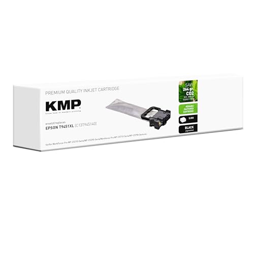 KMP Cartouche d'encre Compatible avec Epson T9451XL (C13T945140) Noir – pour Epson Workforce-Pro WF-C5210 Series WF-C5290, etc.