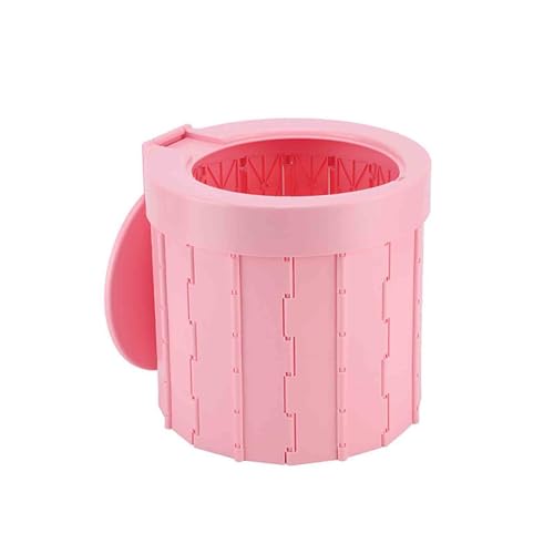 JUSHZ Camping Toilet Portable Toilets for Adults Portable Toilet Outdoor Bags Bucket for Home Indoor Elderly Bedside Foldable Portable for Cars Emergency Outdoor Travel (Pink,33x25x30cm)