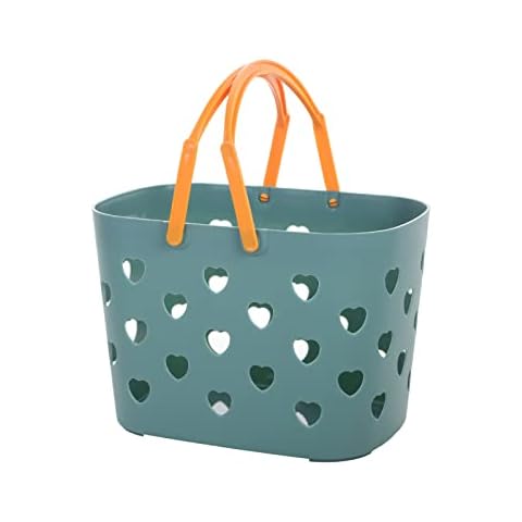 Serlium Plastic Shower Caddy Basket,Portable Shower Caddy Tote Box Organizer Large Capacity Shower Caddy Bins with Handle for Bathroom, Kitchen(blue) Cover