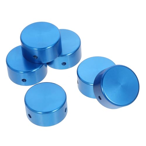 FOMIYES Guitar Effects Pedal Footswitch Topper Guitar Foot Aluminum Pedal Cap Set of 6