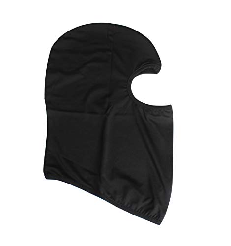 Pack of 3 Lycra Bandana Face Hat for Outdoor Airsoft Motorcycle Ski Mask Winter Sun Balaclava Black Tactical Hood Helmet (Black)