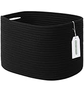 ECDYQXVU Cotton Rope Storage Basket, 15x10x9 Inches, Woven Basket for Shelves, Clothes, Toys, Tow...