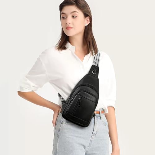 Image of cakang Womens Sling Bag Crossbody Bags for Women Vegan Leather Sling Backpack Daypack Fanny Pack Crossbody Purse Travel