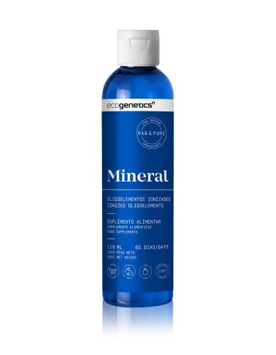 ECOGENETICS - Mineral 118 ml | Agua de Mar Ultraconcentrada |Potenciador Mineral |Salud Óptima con 72+ Minerales Esenciales | Complemento Alimenticio Bajo en Sodio | Fortalece, Nutre y Equilibra el PH