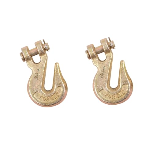 Image of 2 Pack G70 Clevis Grab Hooks, 1 /4 inch Heavy Duty Chain Hooks with Spring Latch, 3,100 lbs Working Load Limit for Truck, Trailer, Crane, Rigging & Fishing Boats