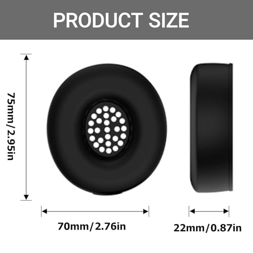 Cubiertas de almohadillas para Beats Solo 4, cubiertas de silicona lavables para sudor para auriculares inalámbricos Beats Solo 4 y Solo 3 On-Ear (Negro) miniatura 5