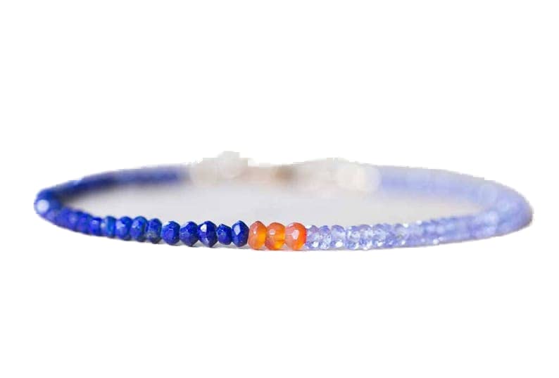 Bracelet tanzanite et pierres naturelles pour un style bohème chic