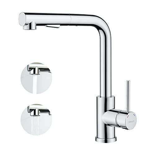 Decaura Wasserhahn Küche Ausziehbar Küchenamartur mit Brause Zwei...