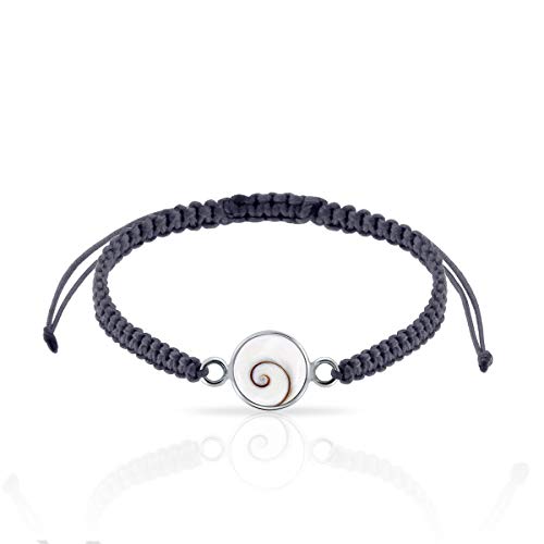 PLANETYS - Bracelet Cordon Tressé Oeil de Sainte Lucie Argent 925/1000