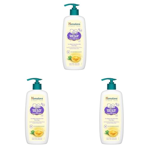 Image of Himalaya Head to Toe Baby Wash with Pure Cow Ghee 400ml | ph 5.5 | Aloe vera | Soap free | Safe for newborns | For baby's sensitive skin from day 1 | No Parabens | No Phthalates | No Sulphates | Pediatrician evaluated