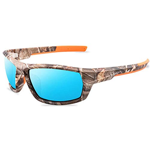 ZYIZEE Lunettes de Soleil Hommes Lunettes de Soleil de pêche polarisées Cadre de Camouflage Sport en Plein air Lunettes de Cyclisme Lunettes de Camping Homme UV400