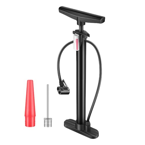Bomba de Ciclismo,Bomba de Piso - Bomba de neumáticos portátil de Alta presión | Bomba de Piso de Alta presión, Bomba de Bolas para neumáticos para Bicicletas de Carretera, híbridas, Pelotas