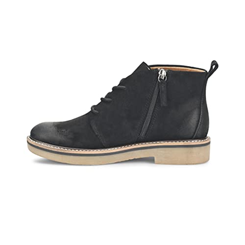 Comfortiva Women's Rebeca Italian Suede Slip-Resistant Ankle Boots with Side Zipper rain, Black, 6 Wide2