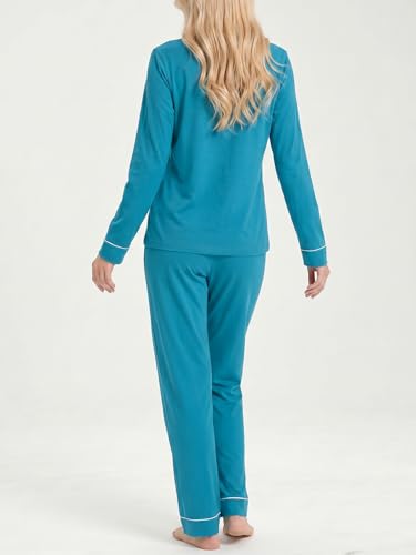 Image of Women's Petite Cotton Pajama Set Petite Length Pjs