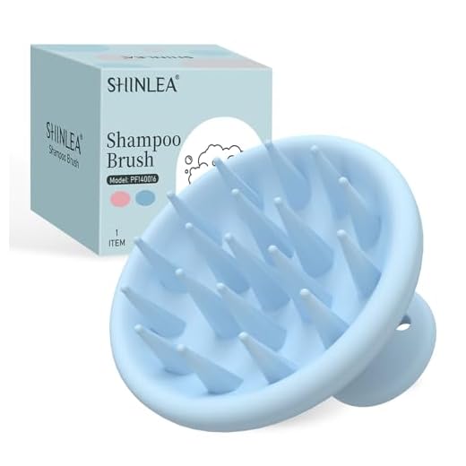 SHINLEA Hair Scalp Massager, Silicone Shampoo Brush Hair Scrub Brush for Hair Growth and Head Massage, Soft Scalp Brush for Wet & Dry Hair,Head Scrubber Scalp Exfoliator Anti Dandruff Brush(BLUE)