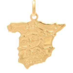 Pendentif plaqué or Espanã cadeau d'anniversaire intemporel pour elle
