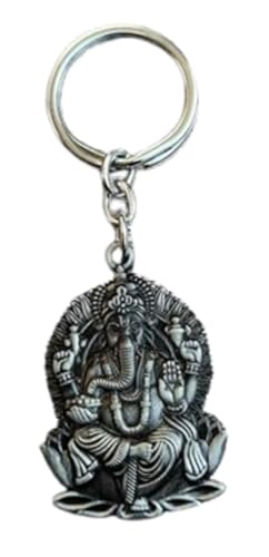 Porte-clés Lord Shree Ganesh en métal gris résistant pour ne plus perdre ses clés de voiture
