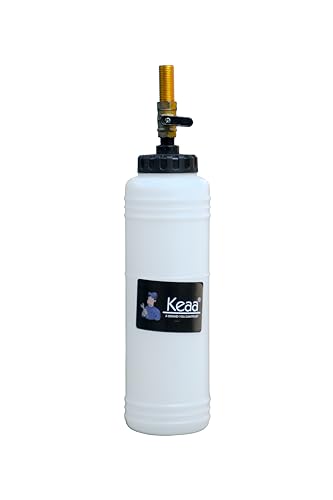 Image of Keaa Pneumatic Brake Fluid Bleeder Tool Kit with Extractor and Refill Bottle | 1L Vacuum Brake Oil Change Set with Adapters, Plugs and Hose | Apply to Car, Truck, Motorcycle, 90-120PSI