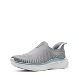 NORTIV 8 Women's Slip on Walking Shoes Hands Free Non-Slip Lightweight Gym Workout Casual Comfort Breathable Running Tennis SwiftSleek Fashion Sneakers,Size 9,Grey,NWUMWA2401