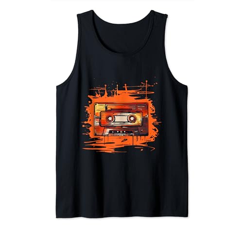 Cassette T-Shirt 80s 90s Cassette Music Musician DJ Tank Top